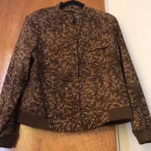 Leopard print bomber jacket